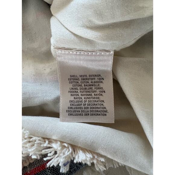 Holding Horses Anthropologie Women's Fringe Stripe Shift Dress Size 0 - Picture 8 of 9